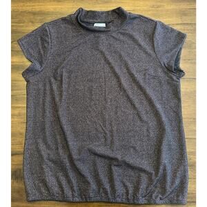 NWT Maurices Metalic Shimmery Cap Sleeve Top Sz XL, Dark Academia Booktok Campus